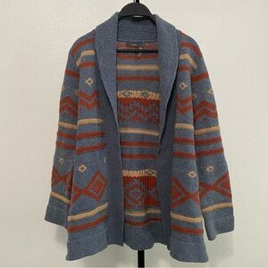 Anthropologie THML Faire Isle Chunky Cardigan L Boho Cottagecore Cabincore Fall